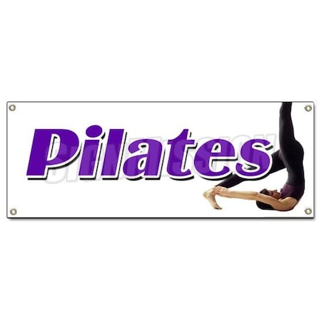 PILATES BANNER SIGN Physical Fitness Instructor Class Training Weight